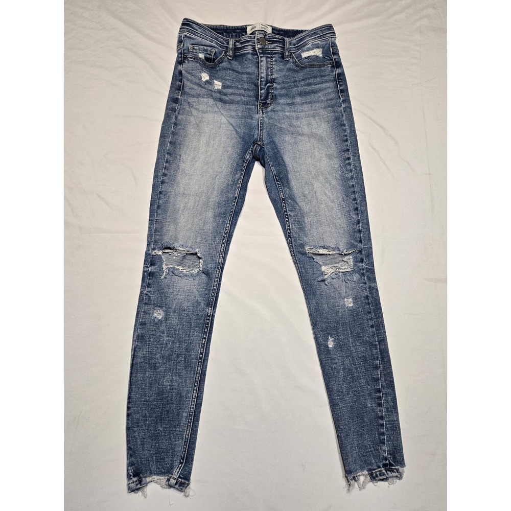 BKE Parker High Rise Skinny Jeans Size 27x27 Distressed Denim Stretch Buckle